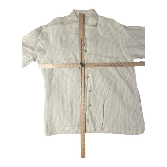 + Tommy Bahama Men’s Linen Yellow Striped Long Sleeve Button Down Size XL KD1 - Picture 3 of 4